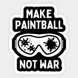 Funny Paintball Girl Make Paintball Not War Paintballing Sports Sticker